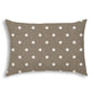 14" X 20" Taupe Polka Dot Indoor Outdoor Throw Pillow