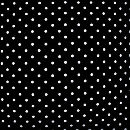 17" X 17" Black And White Zippered Polka Dots Throw Indoor Outdoor Pillow