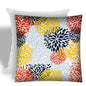 17" X 17" White And Red Zippered Floral Throw Indoor Outdoor Pillow