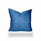 12" X 16" Blue And White Enveloped Ogee Lumbar Indoor Outdoor Pillow Cover