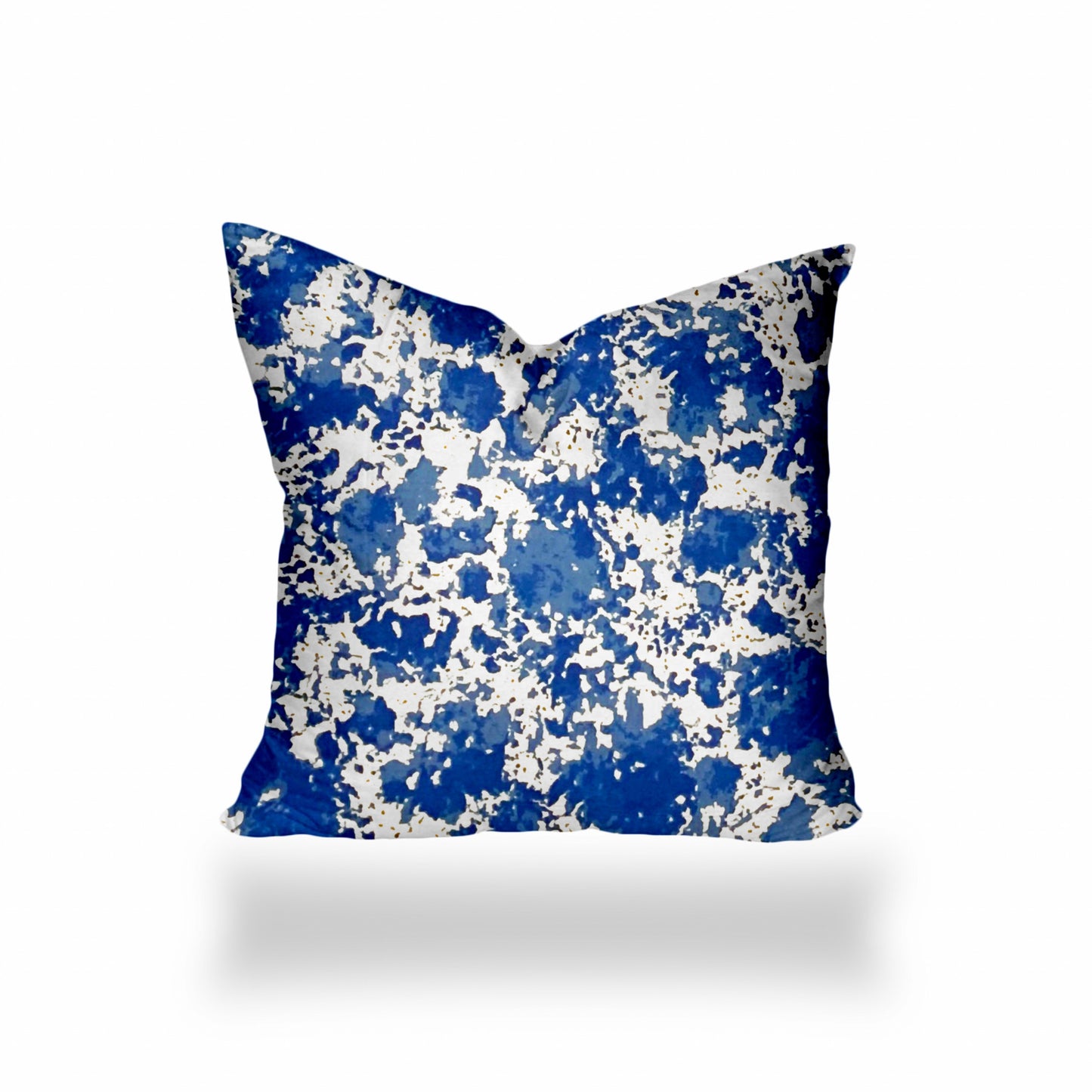 12" X 16" Blue And White Zippered Coastal Lumbar Indoor Outdoor Pillow