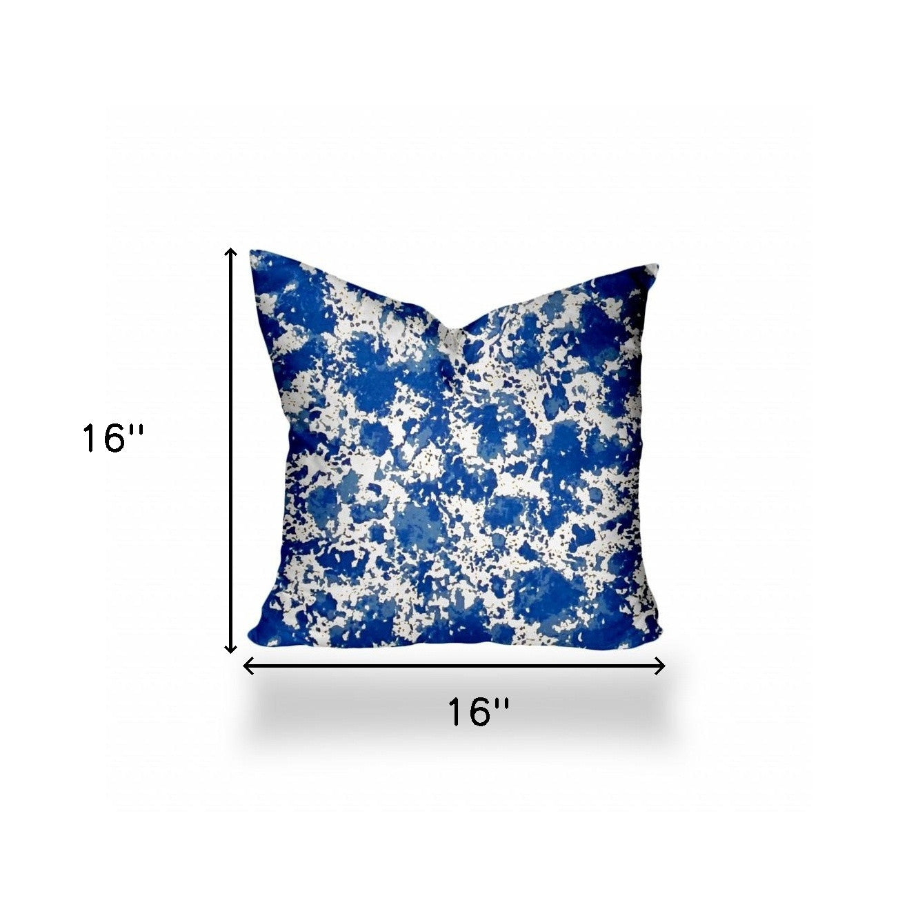 12" X 16" Blue And White Crab Enveloped Lumbar Indoor Outdoor Pillow Cover