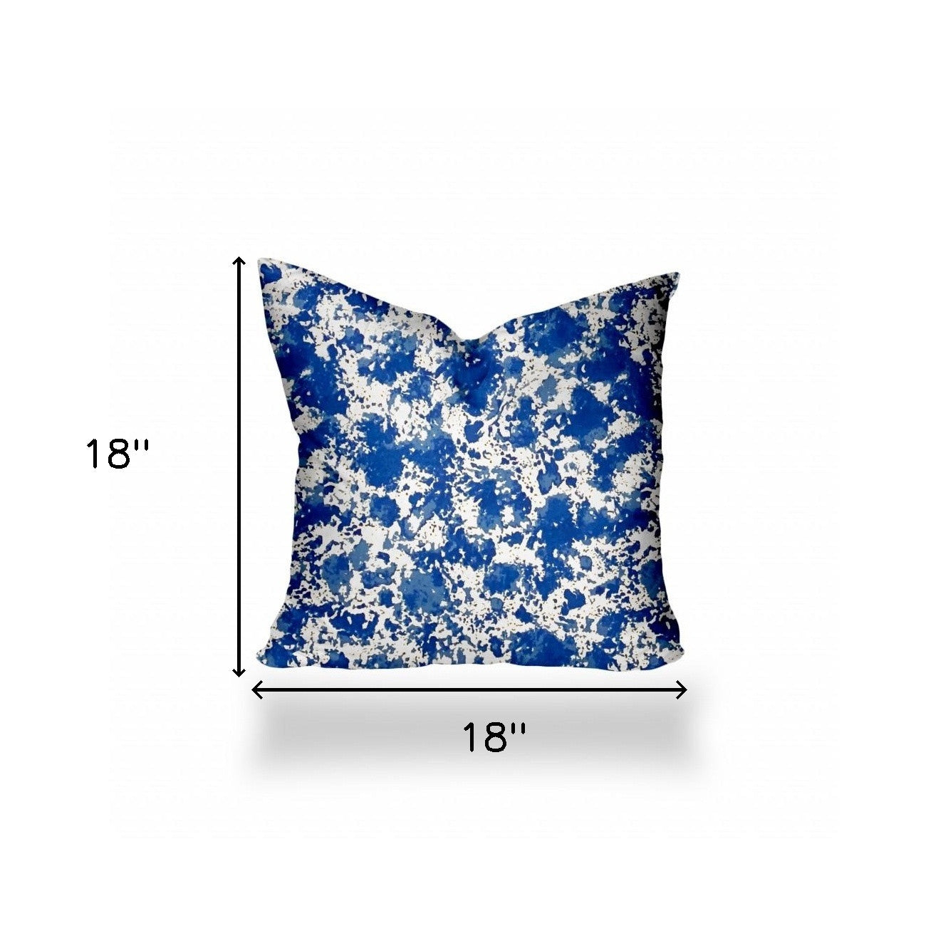 12" X 16" Blue And White Crab Enveloped Lumbar Indoor Outdoor Pillow Cover