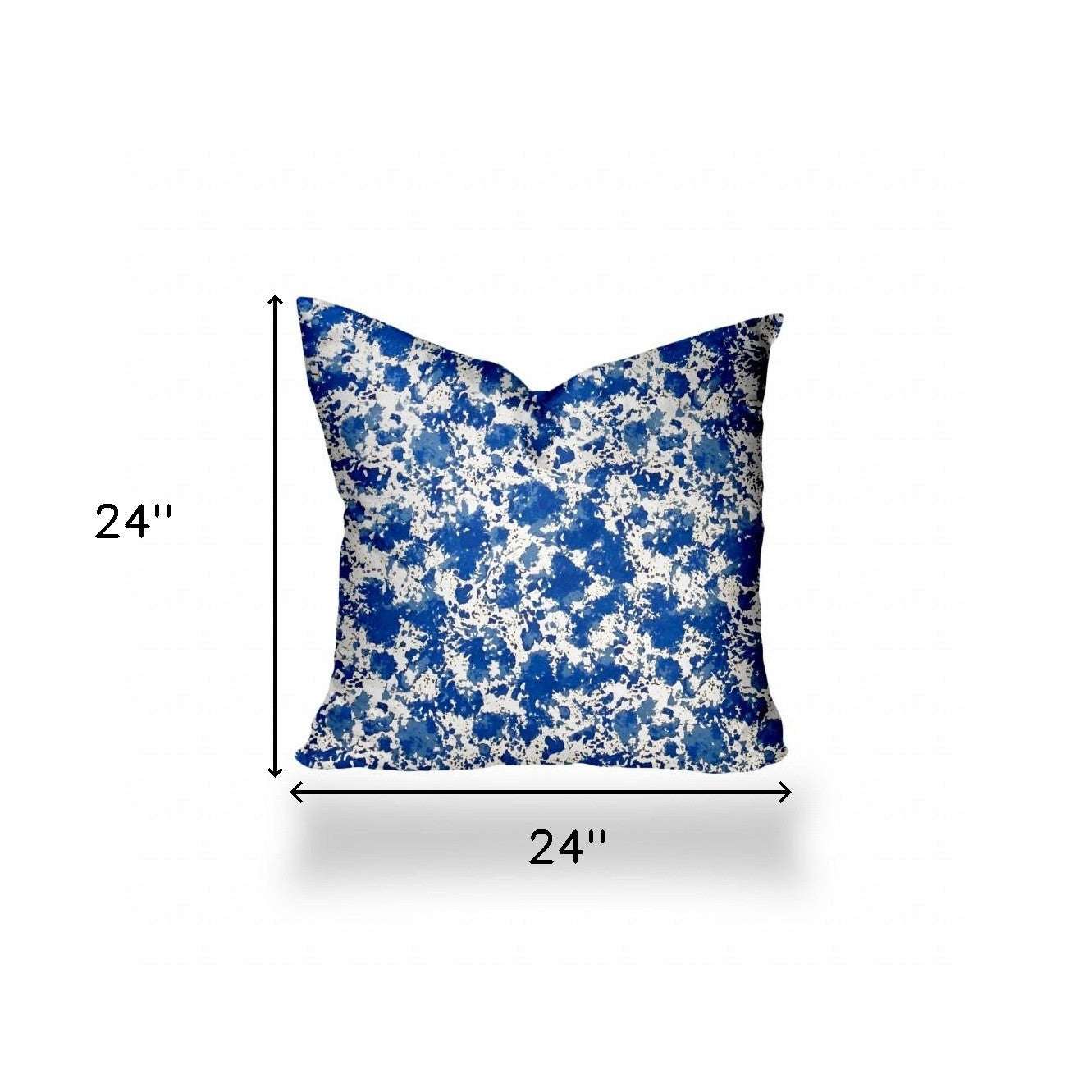 12" X 16" Blue And White Crab Enveloped Lumbar Indoor Outdoor Pillow Cover