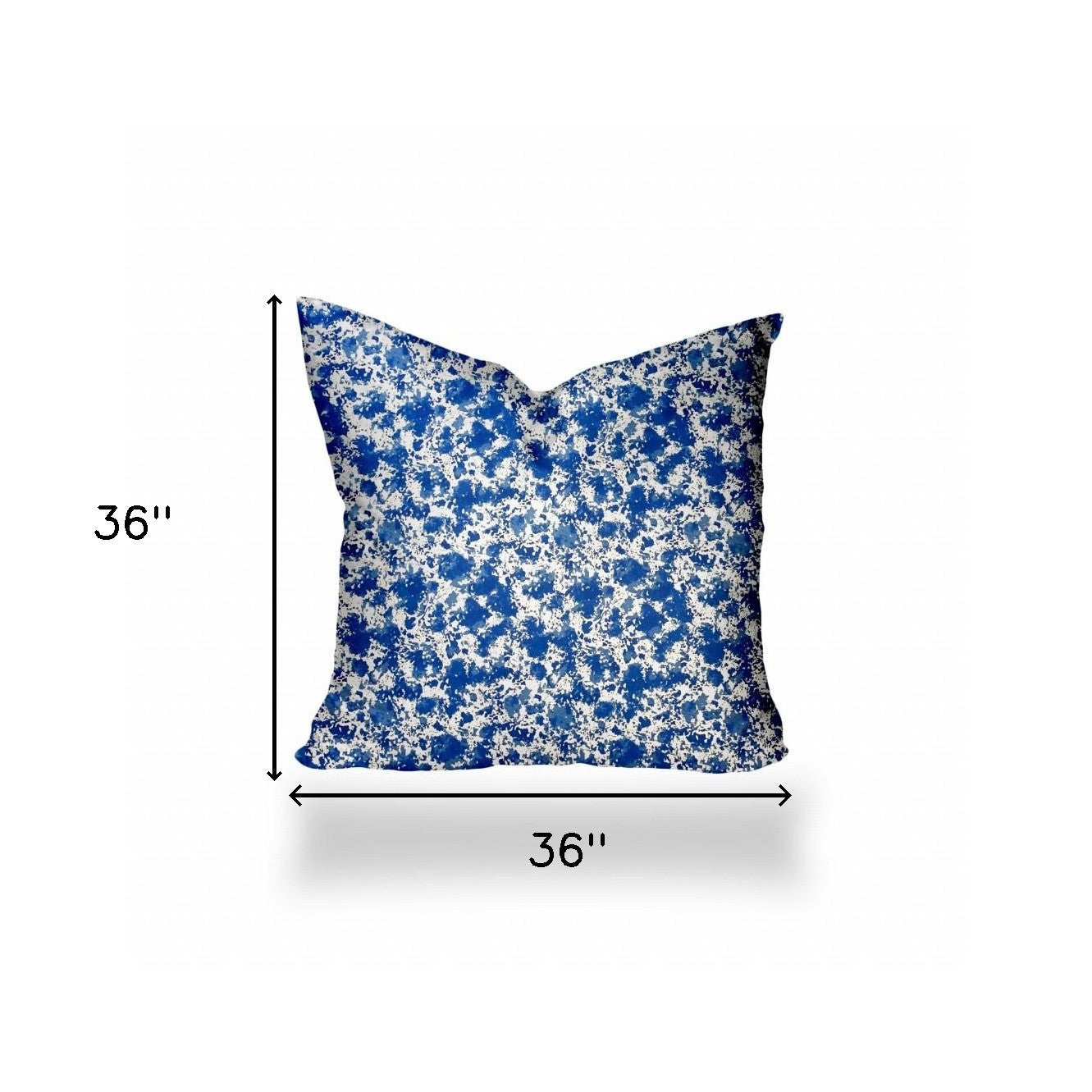 12" X 16" Blue And White Crab Enveloped Lumbar Indoor Outdoor Pillow Cover