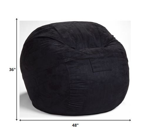 Classic Cozy Dark Gray Bean Bag Chair