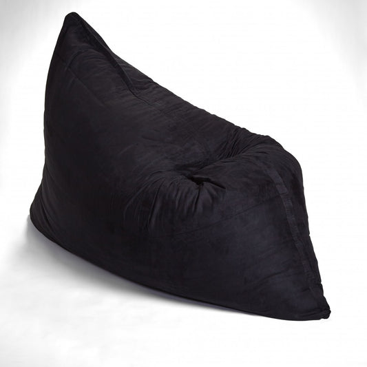 73" x 52" Black Sofa Sack Bean Bag Lounger