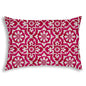 Pink Medallion Indoor Outdoor Sewn Lumbar Pillow