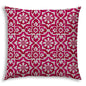 20" X 20" Magenta Blown Seam Stencil Indoor Outdoor Throw Pillow