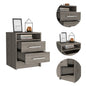 20" Wood Two Drawer Nightstand