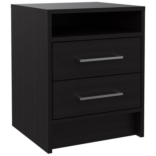 20" Wood Two Drawer Nightstand