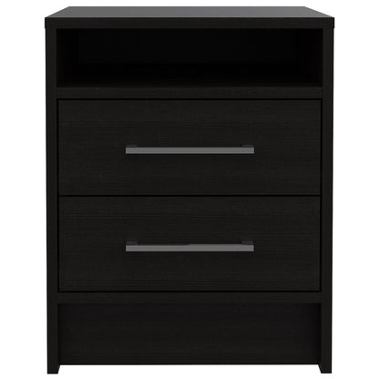 20" Wood Two Drawer Nightstand