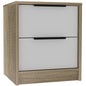 19" Wood Two Drawer Nightstand