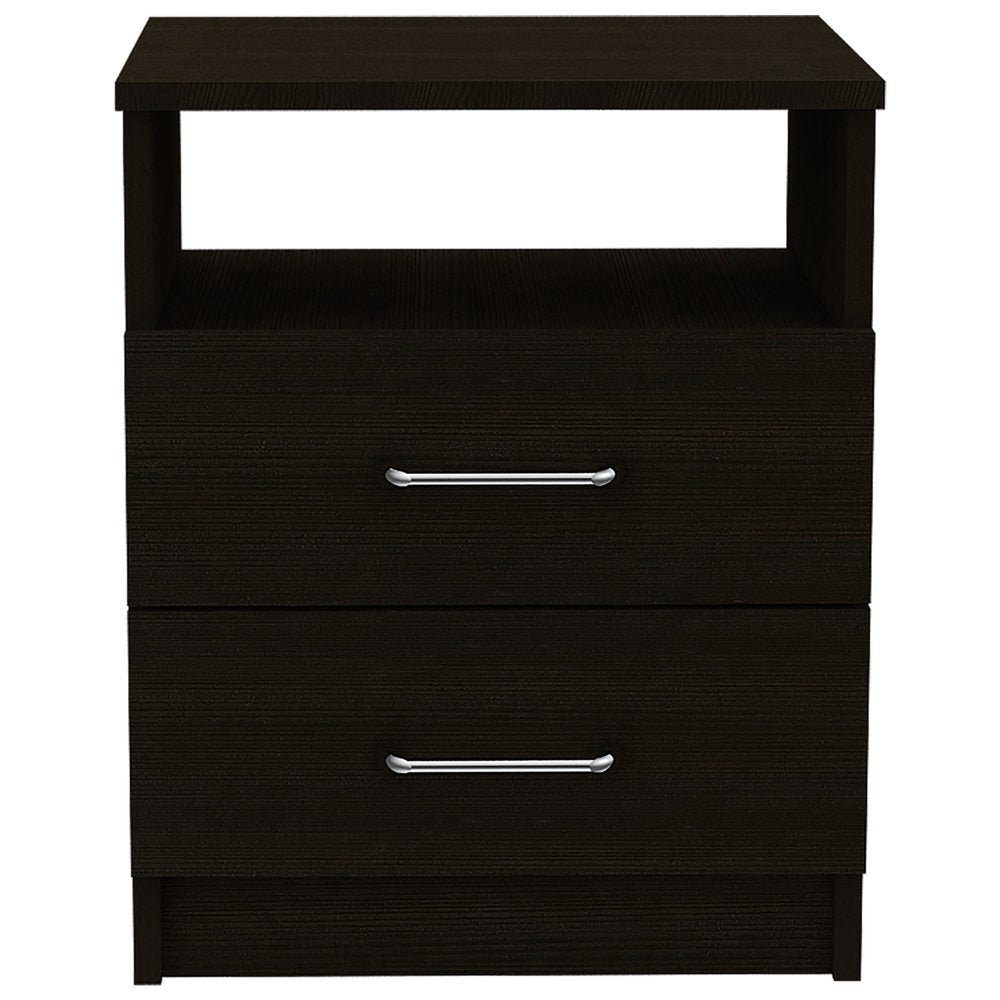 20" Wood Two Drawer Nightstand