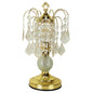 Vintage Gold Glass Chandelier Table Lamp