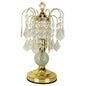15" Gold And Faux Crystals Chandelier Style Table Lamp