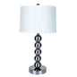 Silver Bauble Table Lamp with White Shade