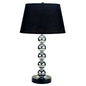 Silver Bauble Table Lamp with Black Shade