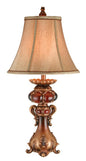 Antique Inspired Table Lamp with Linen Lamp Shade