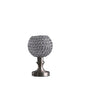 12" Silver Globe Led Table Lamp With Clear Globe Shade