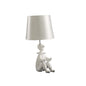 21" White Novelty Clown Table Lamp With White Empire Shade
