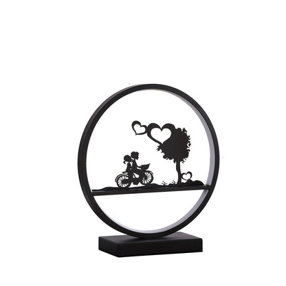 13" Black Bedside Led Table Lamp