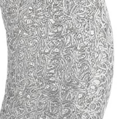 12" Silver Bedside Table Lamp With Silver Swirl Novelty Shade