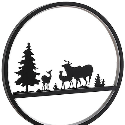 13" Black Bedside Led Table Lamp