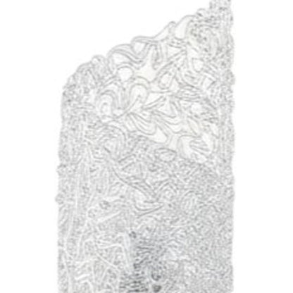 22" Silver Bedside Table Lamp With White Swirl Novelty Shade