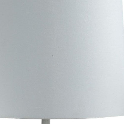 17" White Pineapple Table Lamp With White Empire Shade