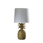 17" Gold Pineapple Table Lamp With White Empire Shade