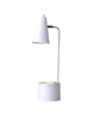 20" Compact White Metal Desk Lamp