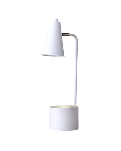 20" Compact White Student Metal Desk Lamp