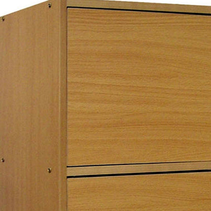 36" Natural Wood Three Tier Bookcase