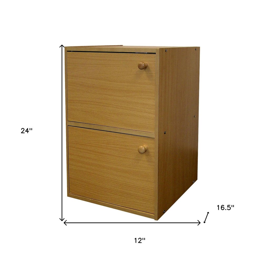 24" Natural Wood Bookcase
