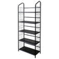 64" Black Metal Five Tier Bookcase