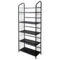 64" Black Metal Five Tier Bookcase
