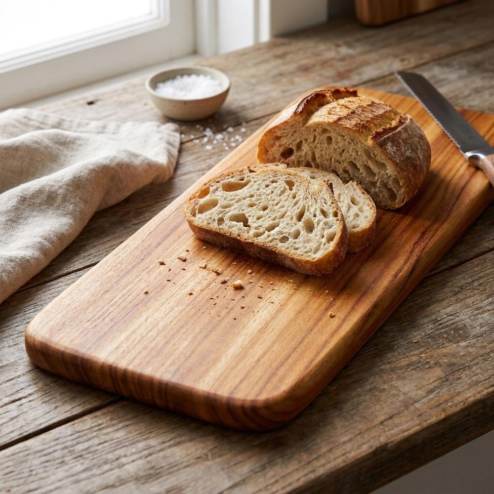 Natural Rounded Rectangle Anti-Bacterial Cutting Board