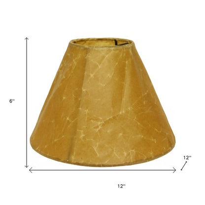 Brown Crinkle Oil Paper Empire Lamp Shade