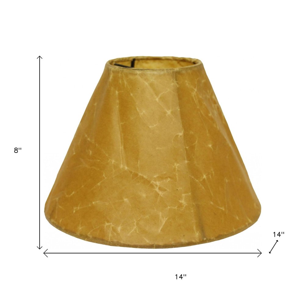 Brown Crinkle Oil Paper Empire Lamp Shade