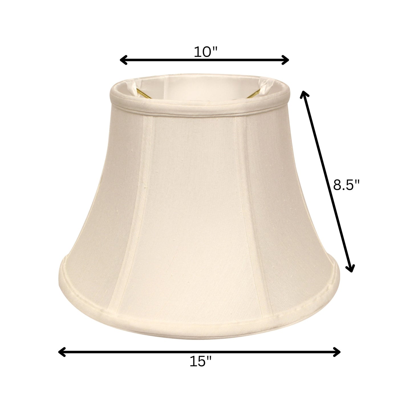 15" White Drum Monay Shantung Lampshade