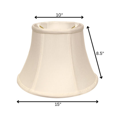 15" White Drum Monay Shantung Lampshade