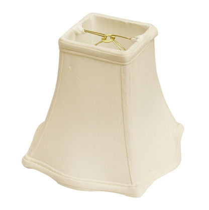 8" White Premium Square Monay Shantung Lampshade