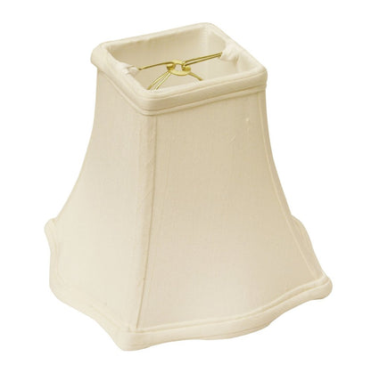 White Monay Shantung Silk Square Lamp Shade