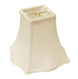 White Monay Shantung Silk Square Lamp Shade