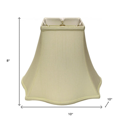 10" Ivory Premium Square Monay Shantung Lampshade