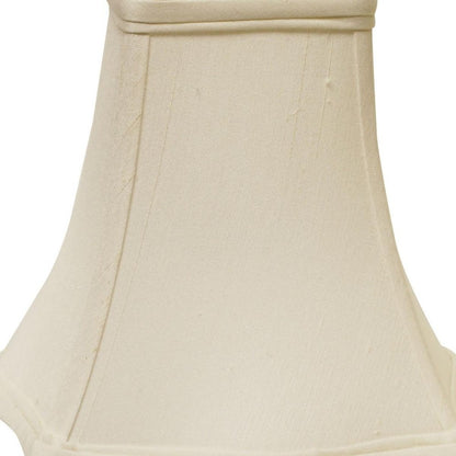 White Monay Shantung Silk Square Lamp Shade