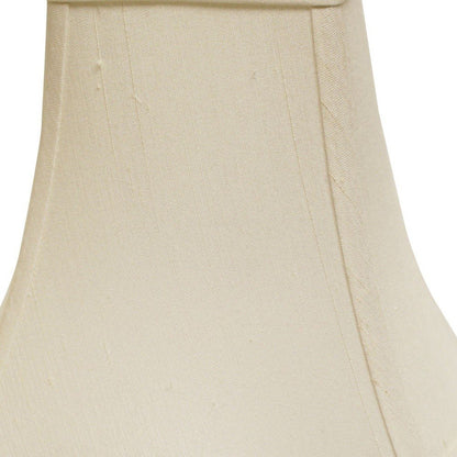 White Monay Shantung Silk Square Lamp Shade