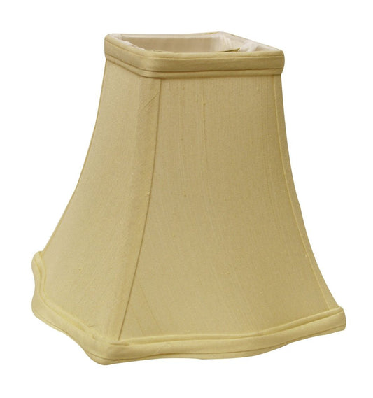 Antiqued White Monay Shantung Silk Square Lamp Shade