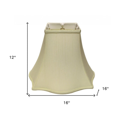 16" Ivory Premium Square Monay Shantung Lampshade